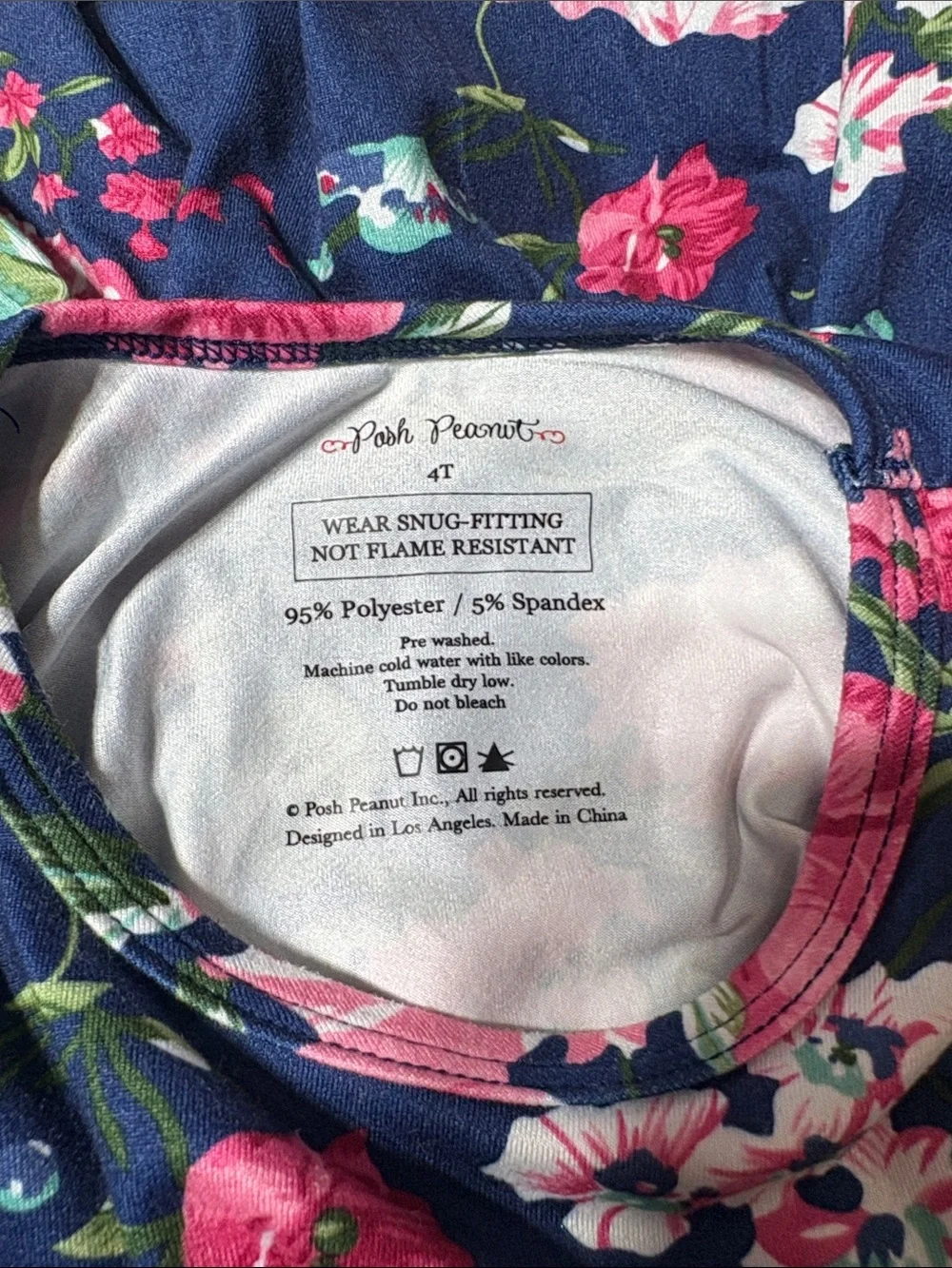 Posh Peanut girls size 4t long sleeve pajama set